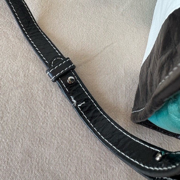 Vintage Balenciaga Black/White/Green Crossbody Bag - Picture 9 of 11